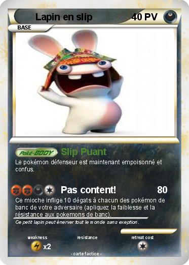 Pokemon Lapin en slip