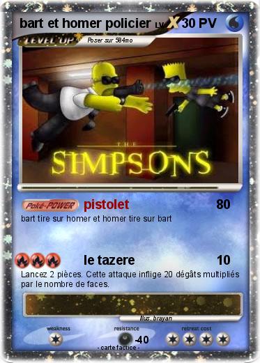 Pokemon bart et homer policier