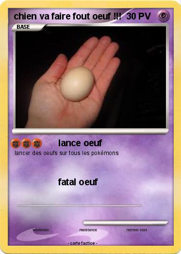 Pokemon chien va faire fout oeuf !!!