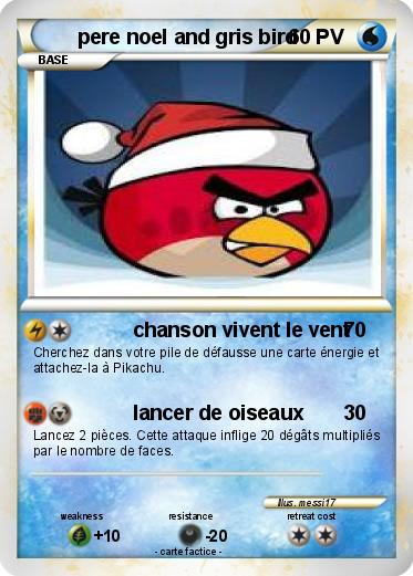 Pokemon pere noel and gris bird