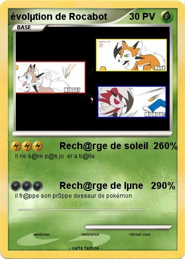 Pokemon évolµtion de Rocabot