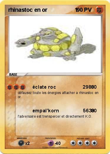 Pokemon rhinastoc en or                  1