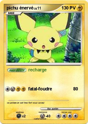 Pokemon pichu énervé