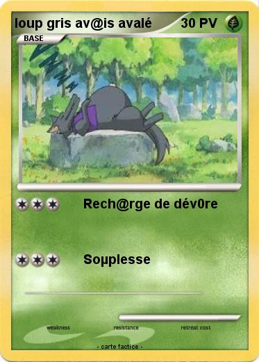 Pokemon loup gris av@is avalé