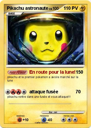 Pokemon Pikachu astronaute