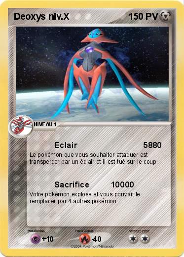 Pokemon Deoxys niv.X                      