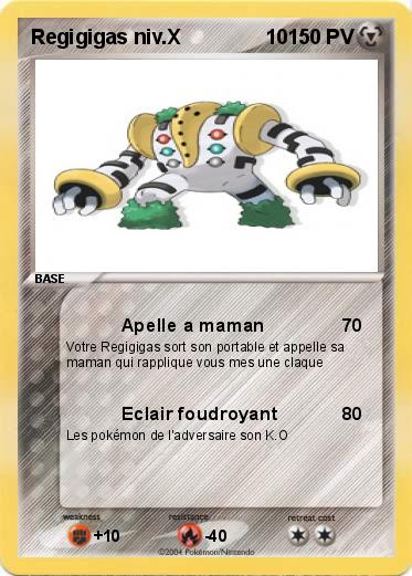 Pokemon Regigigas niv.X               10