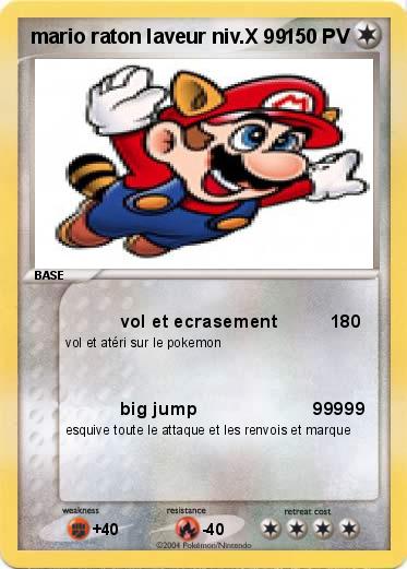 Pokemon mario raton laveur niv.X 99