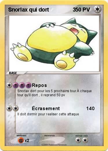 Pokemon Snorlax qui dort                3