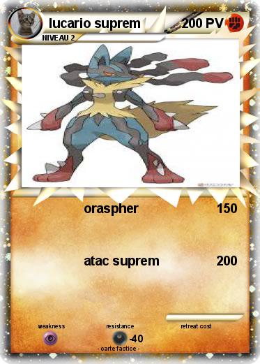 Pokemon lucario suprem