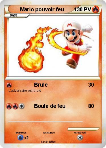 Pokemon Mario pouvoir feu