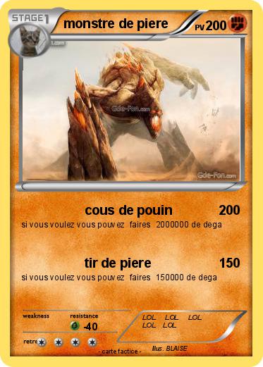 Pokemon monstre de piere