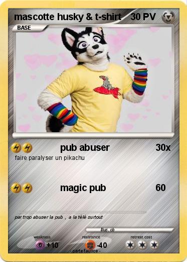Pokemon mascotte husky & t-shirt