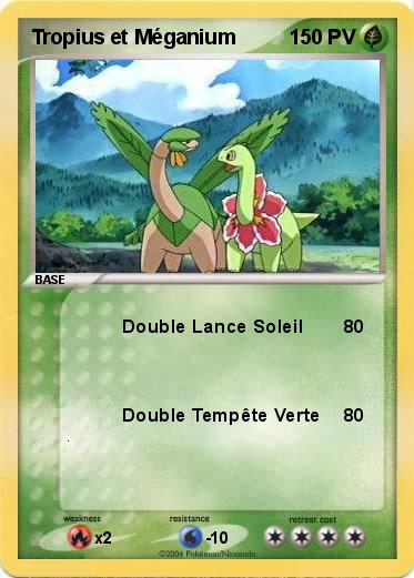 Pokemon Tropius et Méganium