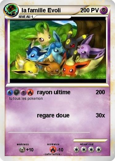 Pokemon la famille Evoli
