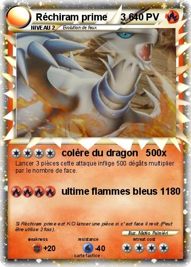 Pokemon Réchiram prime     3 6