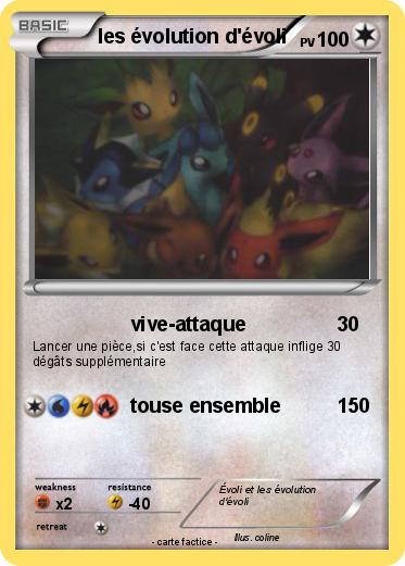 Pokemon les évolution d'évoli