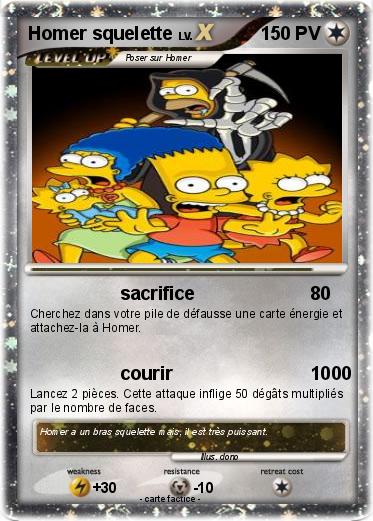 Pokemon Homer squelette