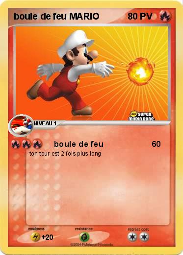 Pokemon boule de feu MARIO 