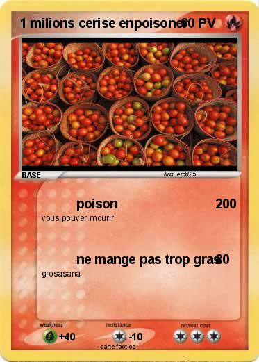 Pokemon 1 milions cerise enpoisoner