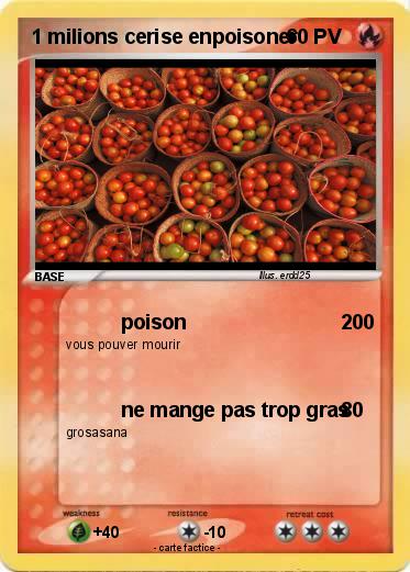 Pokemon 1 milions cerise enpoisoner