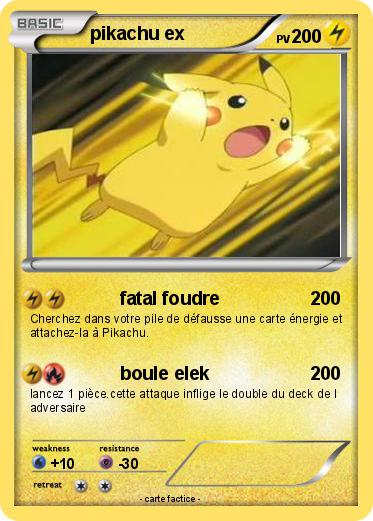 Pokemon pikachu ex