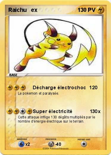 Pokemon Raichu   ex