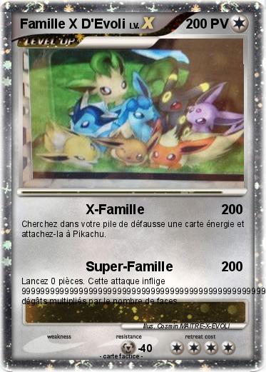 Pokemon Famille X D'Evoli