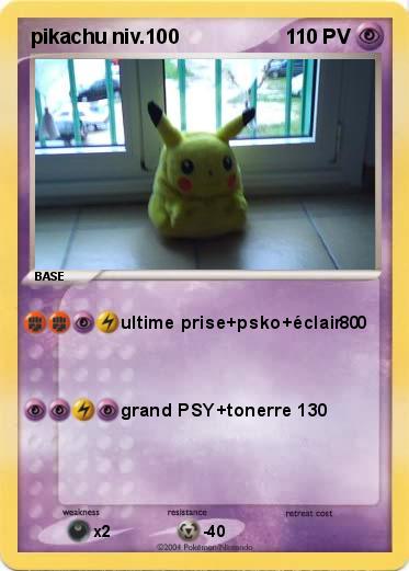 Pokemon pikachu niv.100