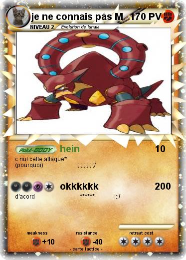 Pokemon je ne connais pas M