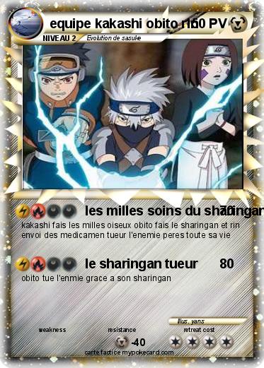 Pokemon equipe kakashi obito rin