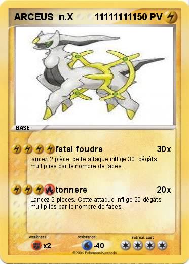 Pokemon ARCEUS  n.X        111111111