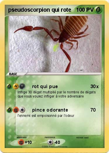 Pokemon pseudoscorpion qui rote