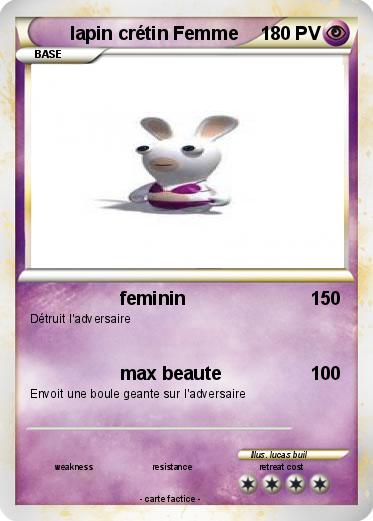 Pokemon lapin crétin Femme