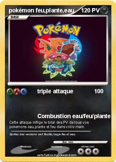 Pokemon pokémon feu,plante,eau