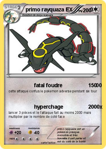 Pokemon primo rayquaza EX            0