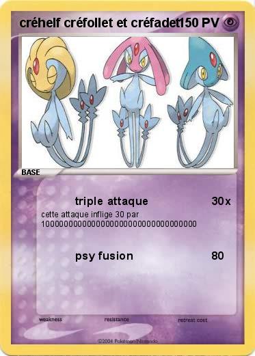 Pokemon créhelf créfollet et créfadet