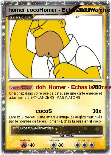 Pokemon homer cocoHomer - Echas la birra en el coco