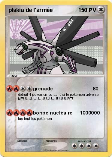 Pokemon plakia de l'armée
