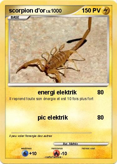 Pokemon scorpion d'or