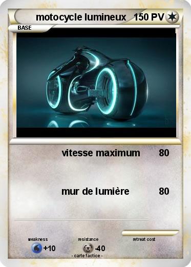 Pokemon motocycle lumineux
