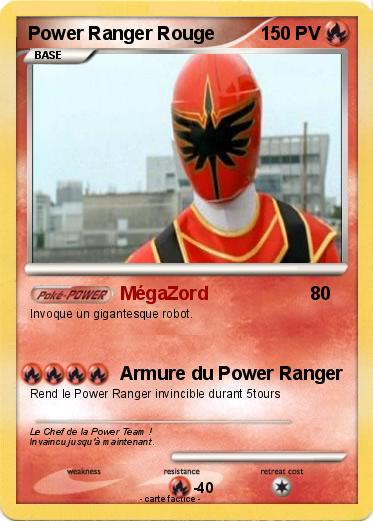 Pokemon Power Ranger Rouge