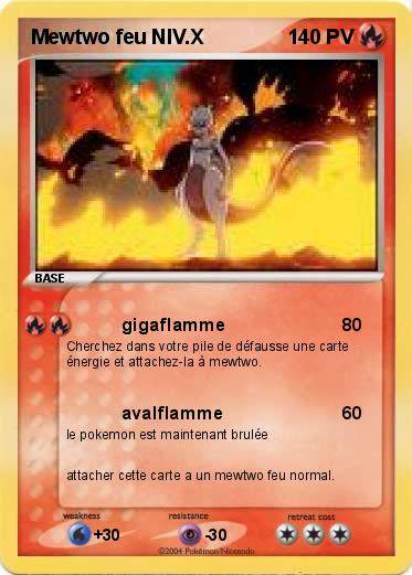 Pokemon Mewtwo feu NIV.X