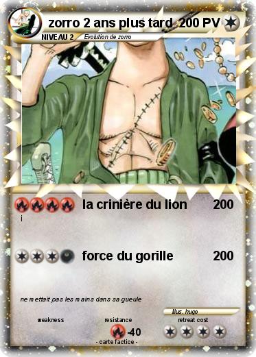 Pokemon zorro 2 ans plus tard