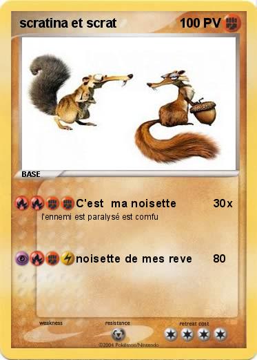 Pokemon scratina et scrat