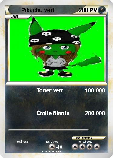 Pokemon Pikachu vert