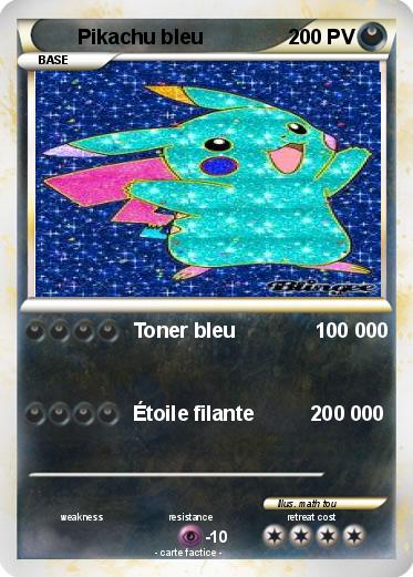 Pokemon Pikachu bleu