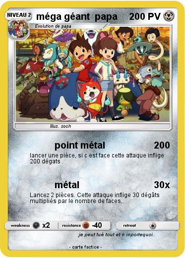 Pokemon méga géant  papa