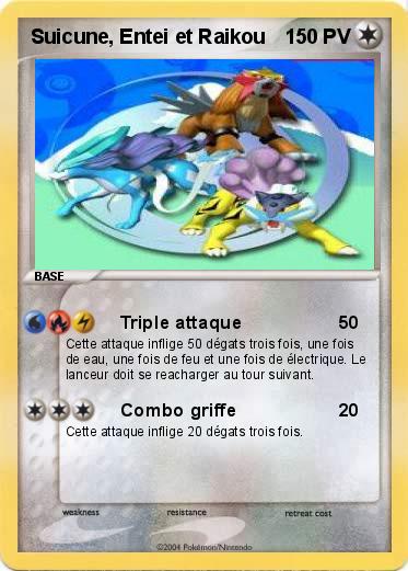 Pokemon Suicune, Entei et Raikou