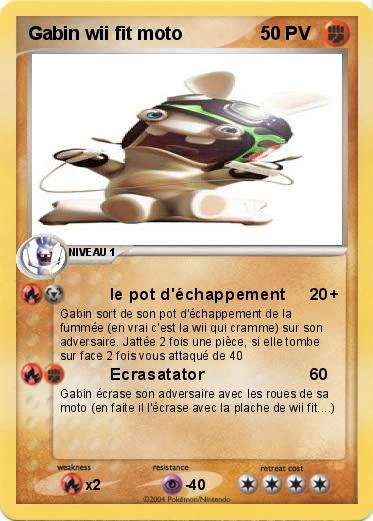 Pokemon Gabin wii fit moto